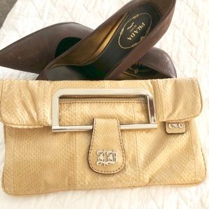 Leonello Borghi NY Snakeskin clutch